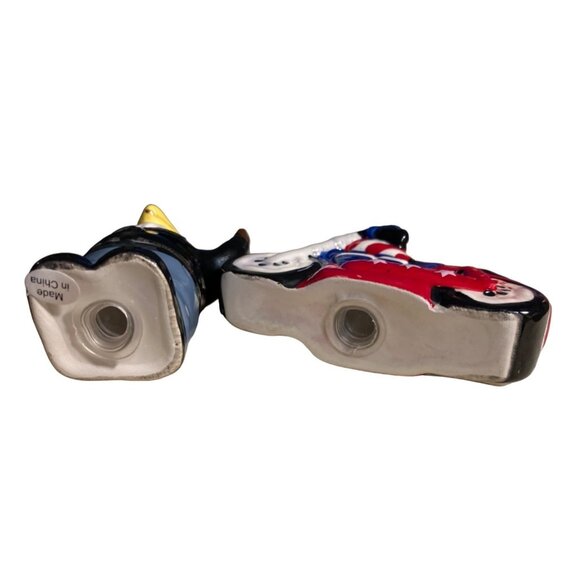 Ceramic Bald Eagle & Motorcycle Salt & Pepper Shakers - Picture 11 of 16